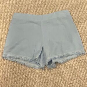 Maven West High Waist Light Blue Frayed Shorts